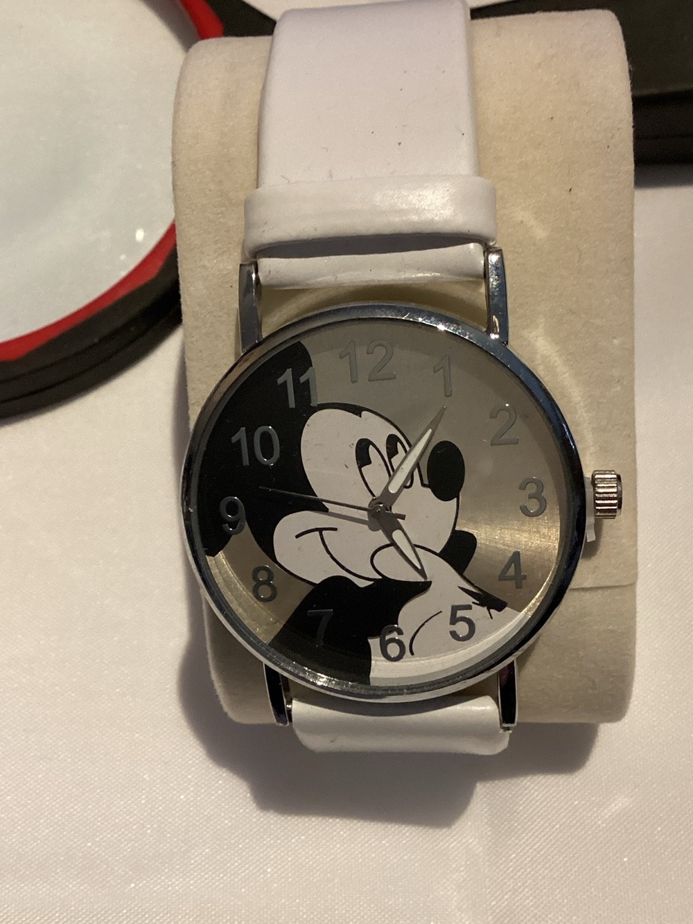 White Cartoon Character Ladies Watch with White Strap